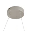 Lámpara colgante LED Lucande Eloura, plateada, Ø58 cm, metal, CCT