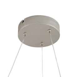 Lámpara colgante LED Lucande Eloura, plateada, Ø58 cm, metal, CCT