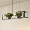 Lámpara colgante LED Lucande Estante, negra, atenuable