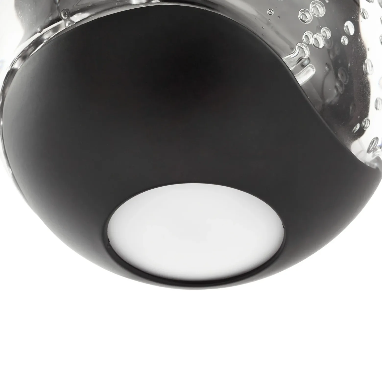 Lámpara colgante LED Lucande Hayley, negra, 9 luces, cristal