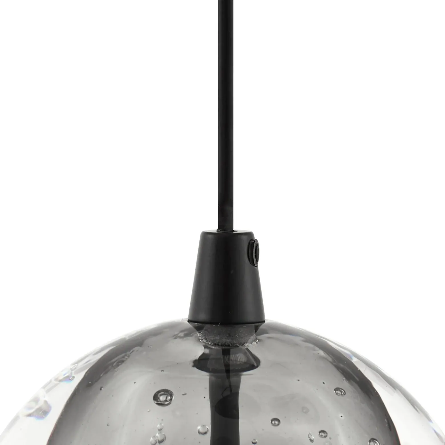 Lámpara colgante LED Lucande Hayley, negra, 9 luces, cristal