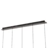 Lámpara colgante LED Lucande Hayley, negra, 5 luces, alargada