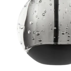 Lámpara colgante LED Lucande Hayley, negra, 9 luces, cristal