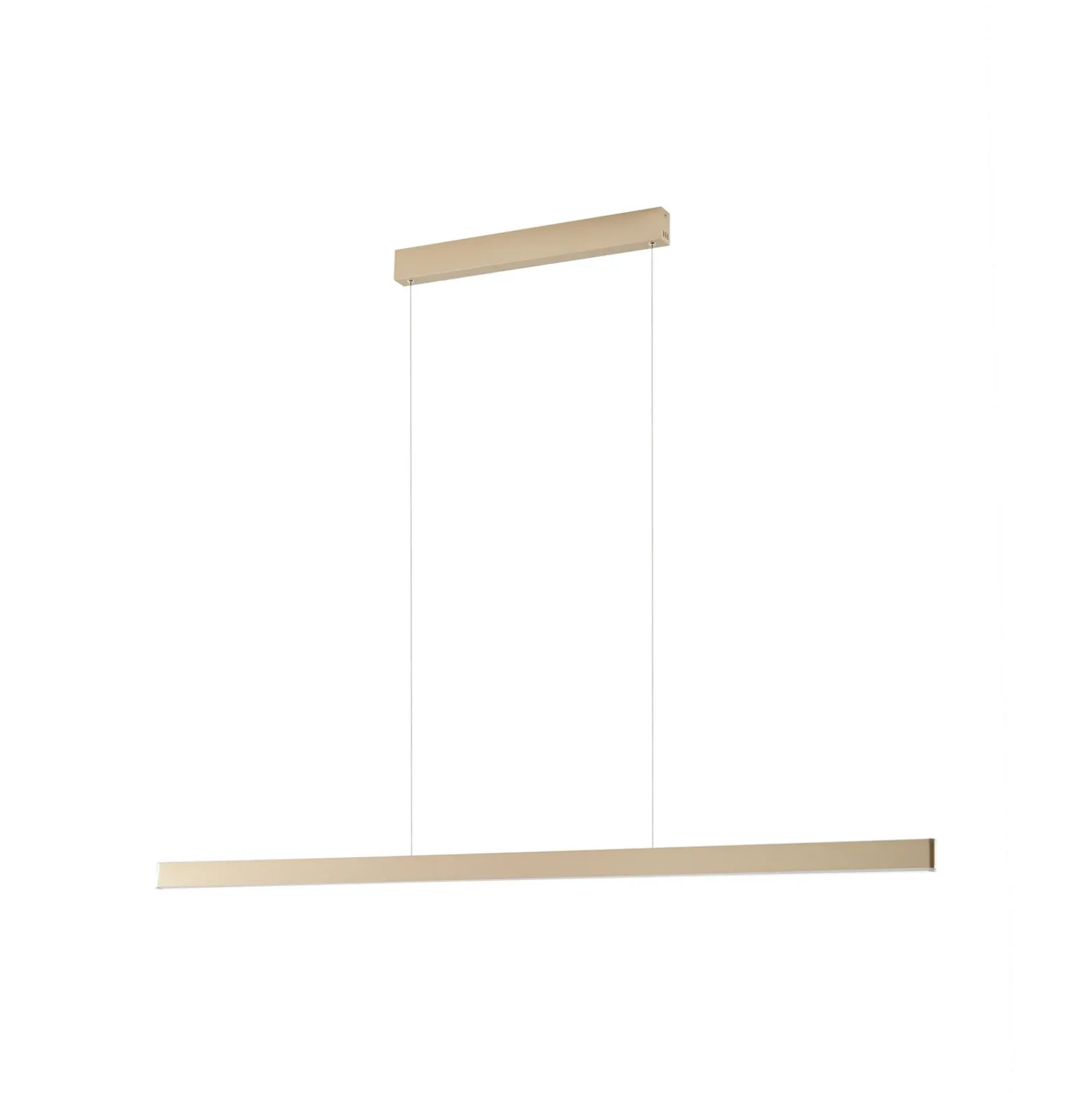Lámpara colgante LED Lucande Mylosh, dorada, 150 cm, CCT, atenuable