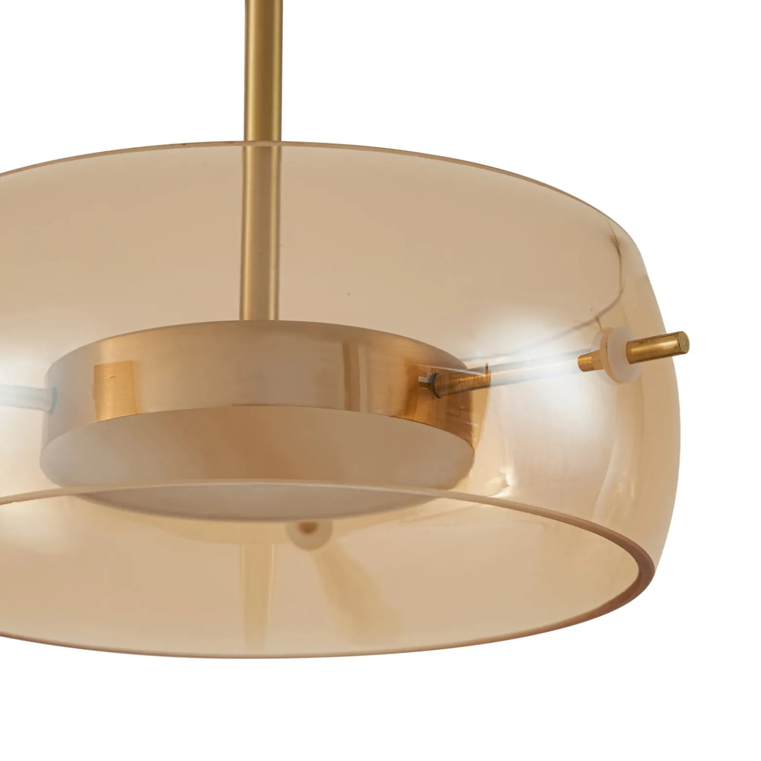 Lámpara colgante LED Lucande Martis, ámbar, 3 luces, atenuable