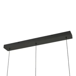 Lámpara colgante LED Lucande Martis, negra, 3 luces, step-dim