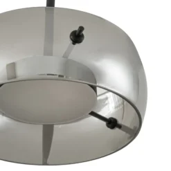 Lámpara colgante LED Lucande Martis, negra, 3 luces, step-dim