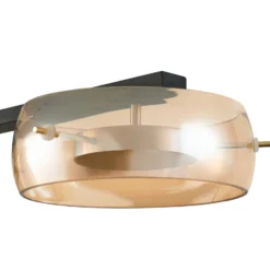 Lámpara colgante LED Lucande Martis, ámbar, 4 luces, atenuable
