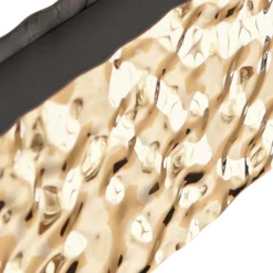 Lámpara colgante LED Lucande Nivara, 117 cm, dorada, metal