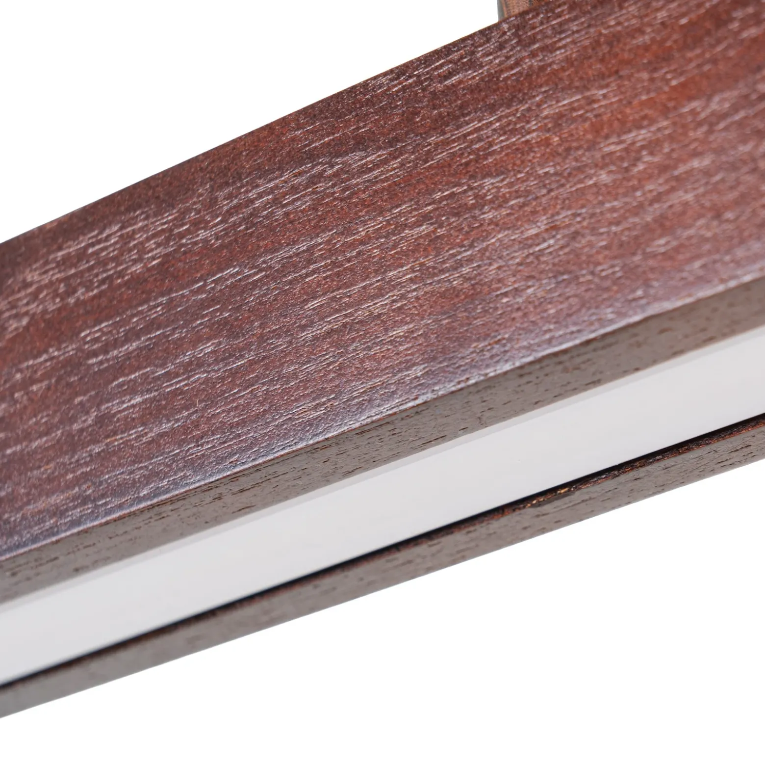 Lámpara colgante LED Lucande Nihalo, nogal, 122 cm, atenuable, CCT