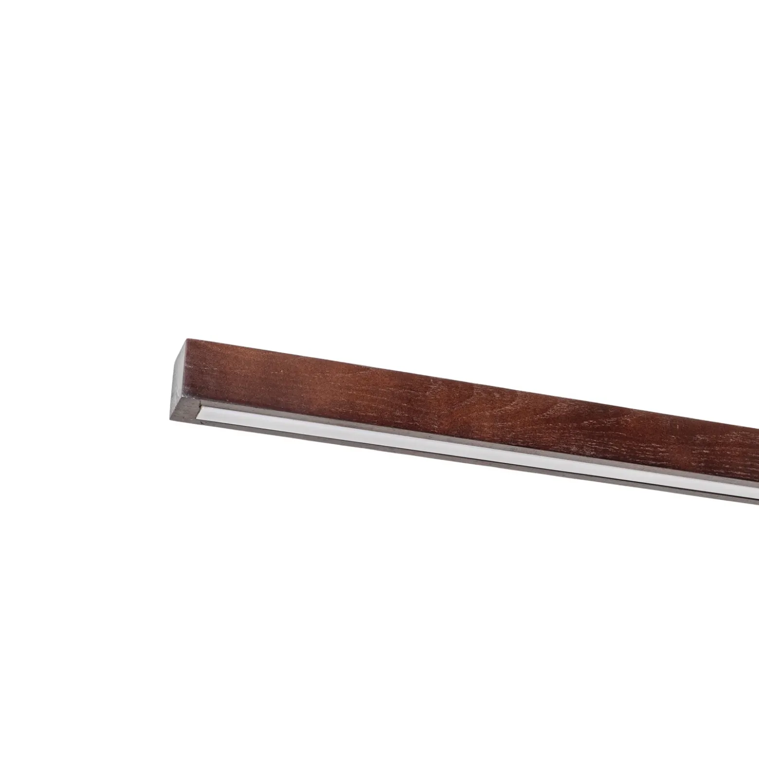 Lámpara colgante LED Lucande Nihalo, nogal, 122 cm, atenuable, CCT