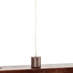 Lámpara colgante LED Lucande Nihalo, nogal, 122 cm, atenuable, CCT