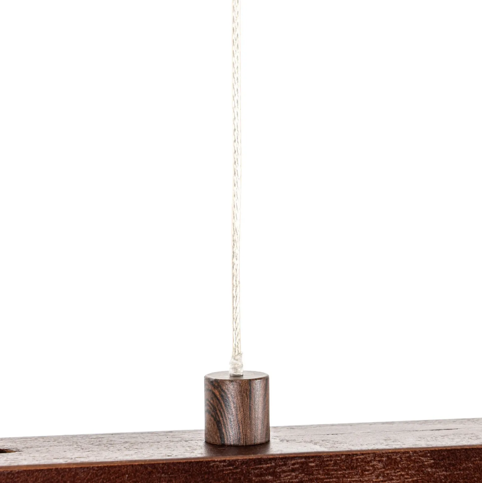 Lámpara colgante LED Lucande Nihalo, nogal, 122 cm, atenuable, CCT