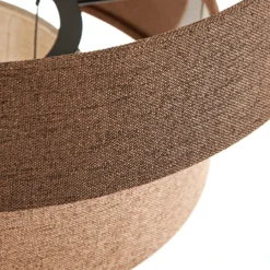 Lámpara colgante LED Lucande Peldano, Ø50 cm marrón/beige, atenuable
