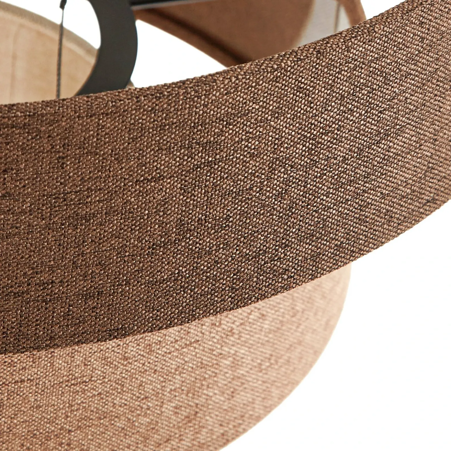 Lámpara colgante LED Lucande Peldano, Ø50 cm marrón/beige, atenuable