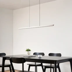 Lámpara colgante LED Lucande Solvar, 117 cm, plateada, CCT, atenuable
