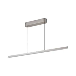 Lámpara colgante LED Lucande Solvar, 117 cm, plateada, CCT, atenuable