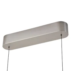 Lámpara colgante LED Lucande Solvar, 117 cm, plateada, CCT, atenuable
