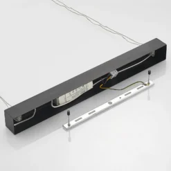 Lámpara colgante LED Lucande Stakato, 140 cm, 6 luces, atenuable