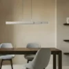Lámpara colgante LED Lucande Torven, aluminio, CCT, extensible
