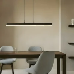lámpara colgante LED Lucande Torven, negra, CCT, extensible