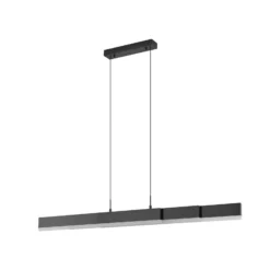 lámpara colgante LED Lucande Torven, negra, CCT, extensible