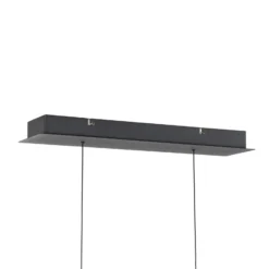 Lámpara colgante LED Lucande Tanira, negro/blanco, 140 cm, atenuable por pasos