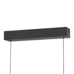 Lámpara colgante LED Lucande Tarnin, negro/níquel, 98 cm
