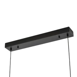 Lámpara colgante LED Lucande Vellia, negra, longitud 112 cm, CCT