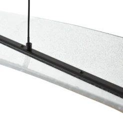 Lámpara colgante LED Lucande Vellia, negra, longitud 112 cm, CCT