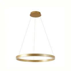 Lámpara colgante LED Lucande Yonam, Ø 80 cm, 1 luz, dorada, CCT