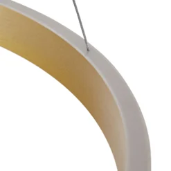 Lámpara colgante LED Lucande Yonam, Ø 80 cm, 1 luz, dorada, CCT