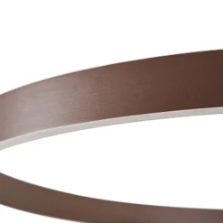Lámpara colgante LED Lucande Yonam, Ø 80 cm, 1 luz, marrón, CCT