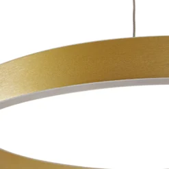 Lámpara colgante LED Lucande Yonam, Ø 60 cm, 1 luz, dorada, CCT