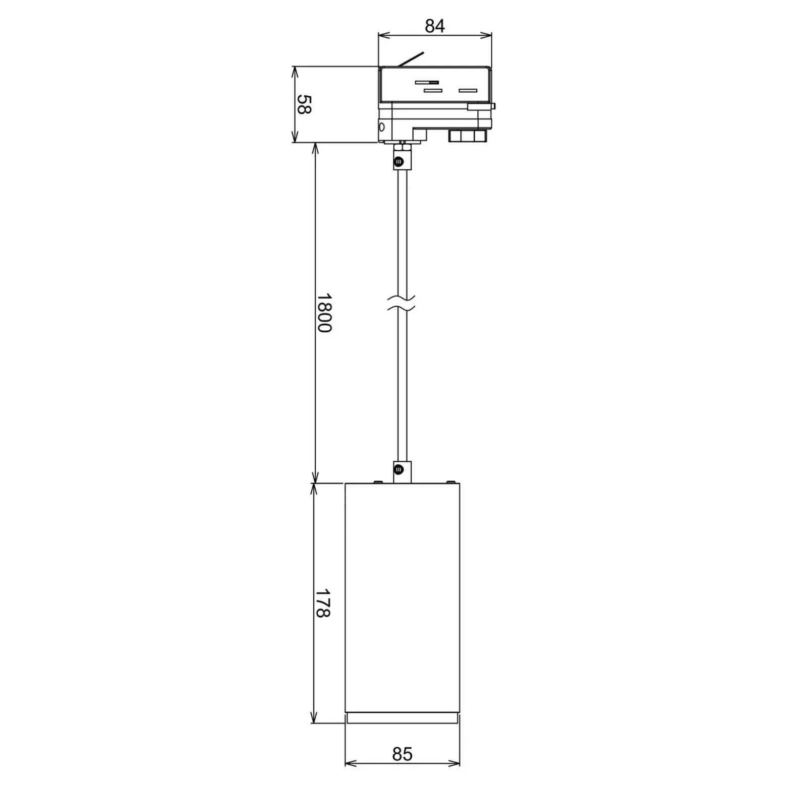 Lámpara colgante LED Lucea trifásica 15 W negra
