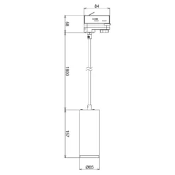 Lámpara colgante LED Lucea trifásica 10 W blanca