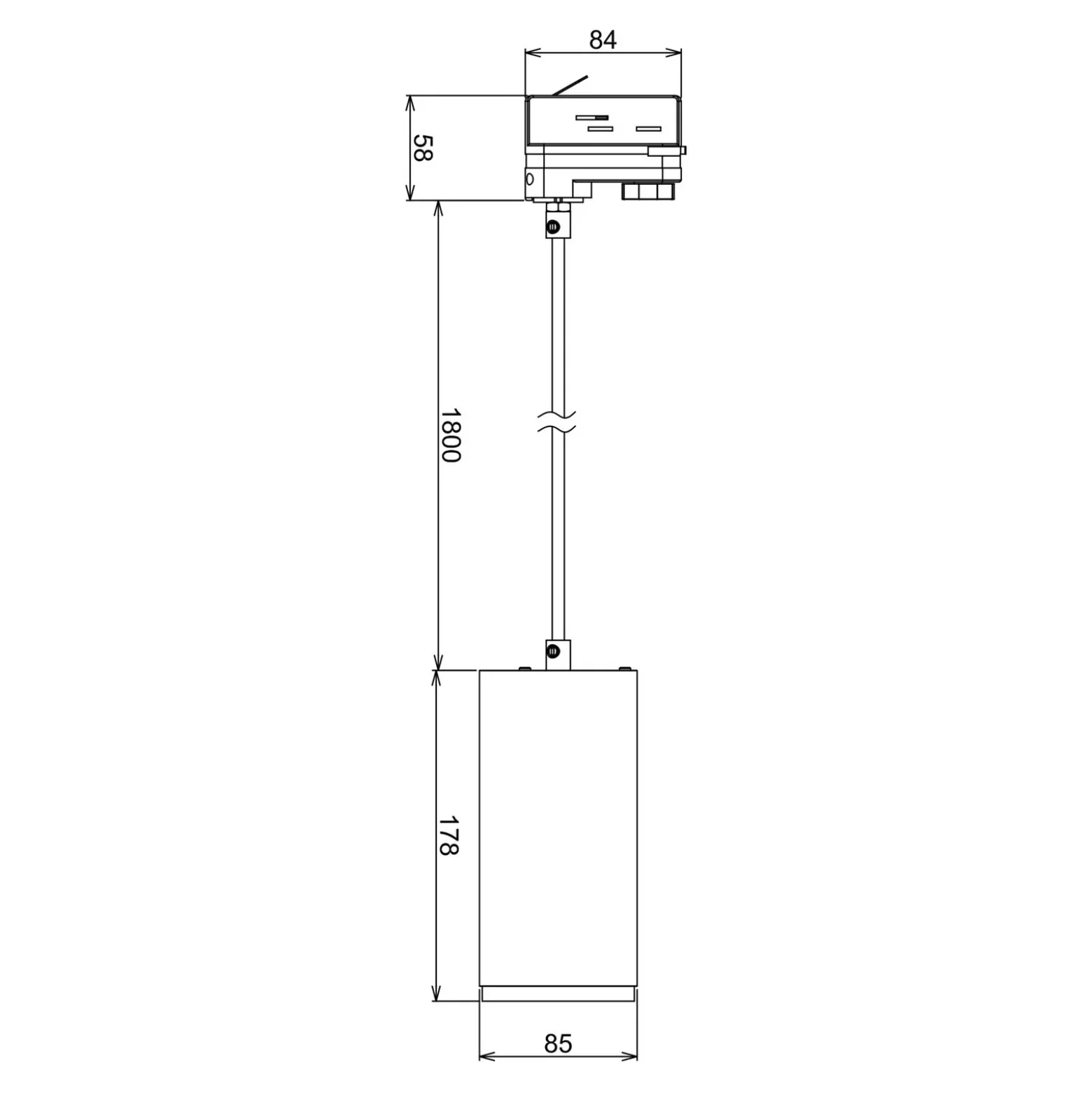 Lámpara colgante LED Lucea trifásica 20 W blanca