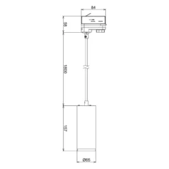 Lámpara colgante LED Lucea trifásica 10 W negra