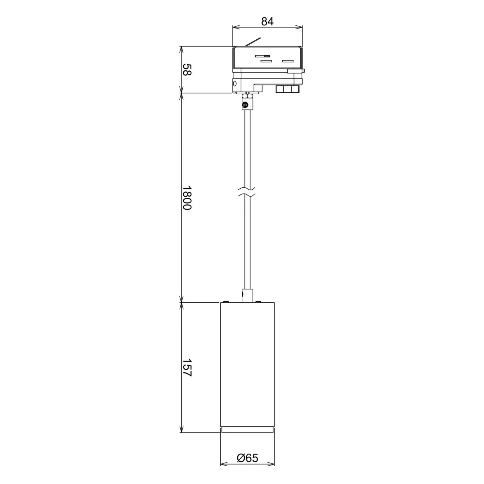 Lámpara colgante LED Lucea trifásica 10 W negra
