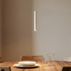 Lámpara colgante LED Lumaro de Lindby, blanca, 27 cm, 48 V, atenuable