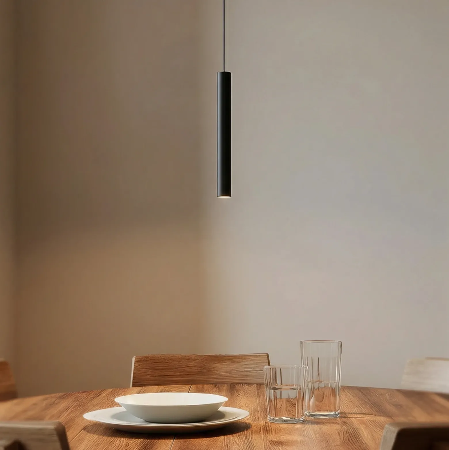 Lámpara colgante LED Lumaro de Lindby, negra, 27 cm, 48 V, atenuable