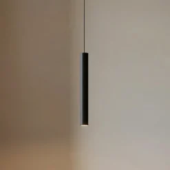 Lámpara colgante LED Lumaro de Lindby, negra, 27 cm, 48 V, atenuable