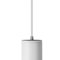 Lámpara colgante LED Lumaro de Lindby, blanca, Ø 3 cm, aluminio, 48 V, atenuable
