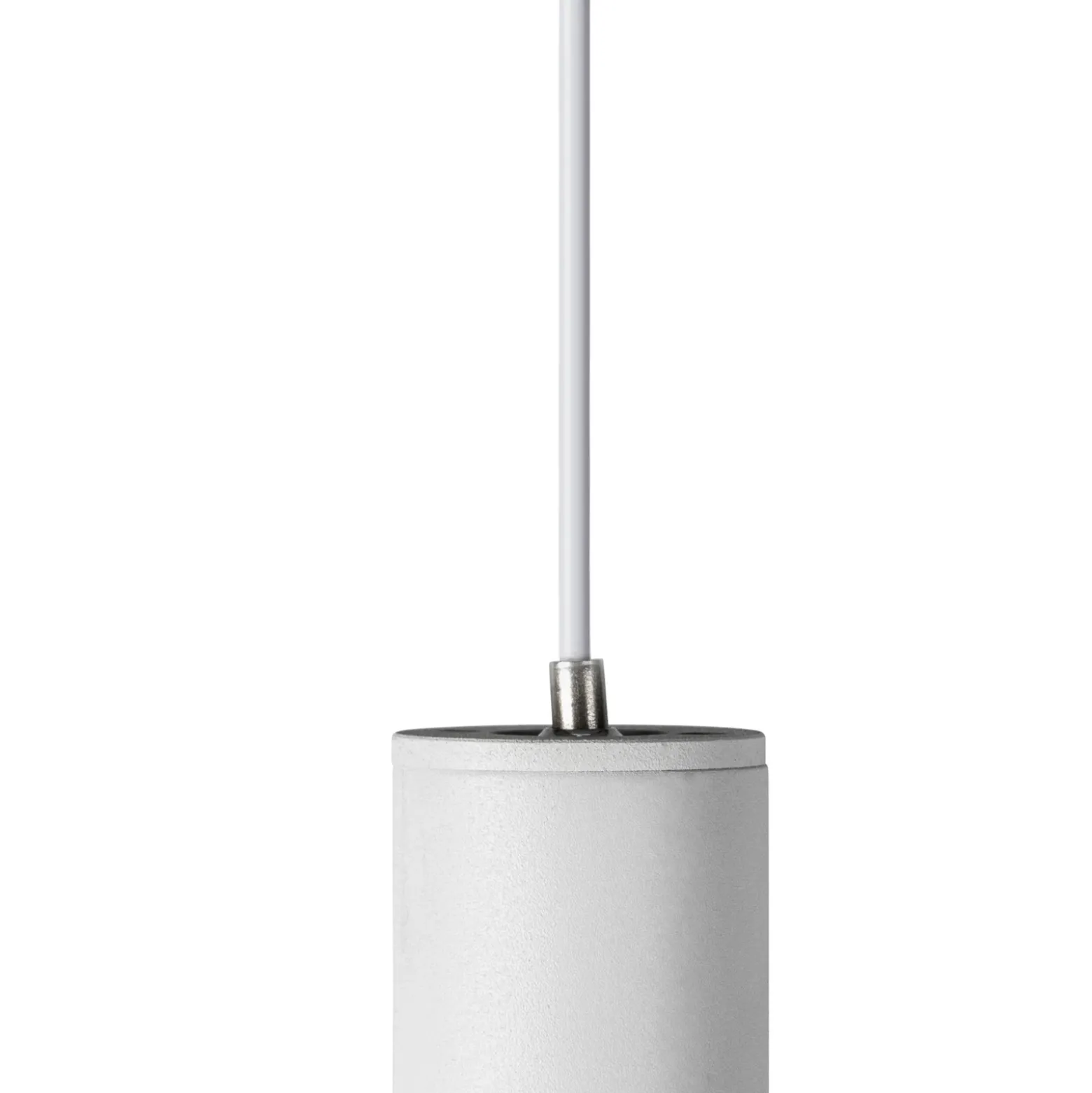 Lámpara colgante LED Lumaro de Lindby, blanca, Ø 3 cm, aluminio, 48 V, atenuable