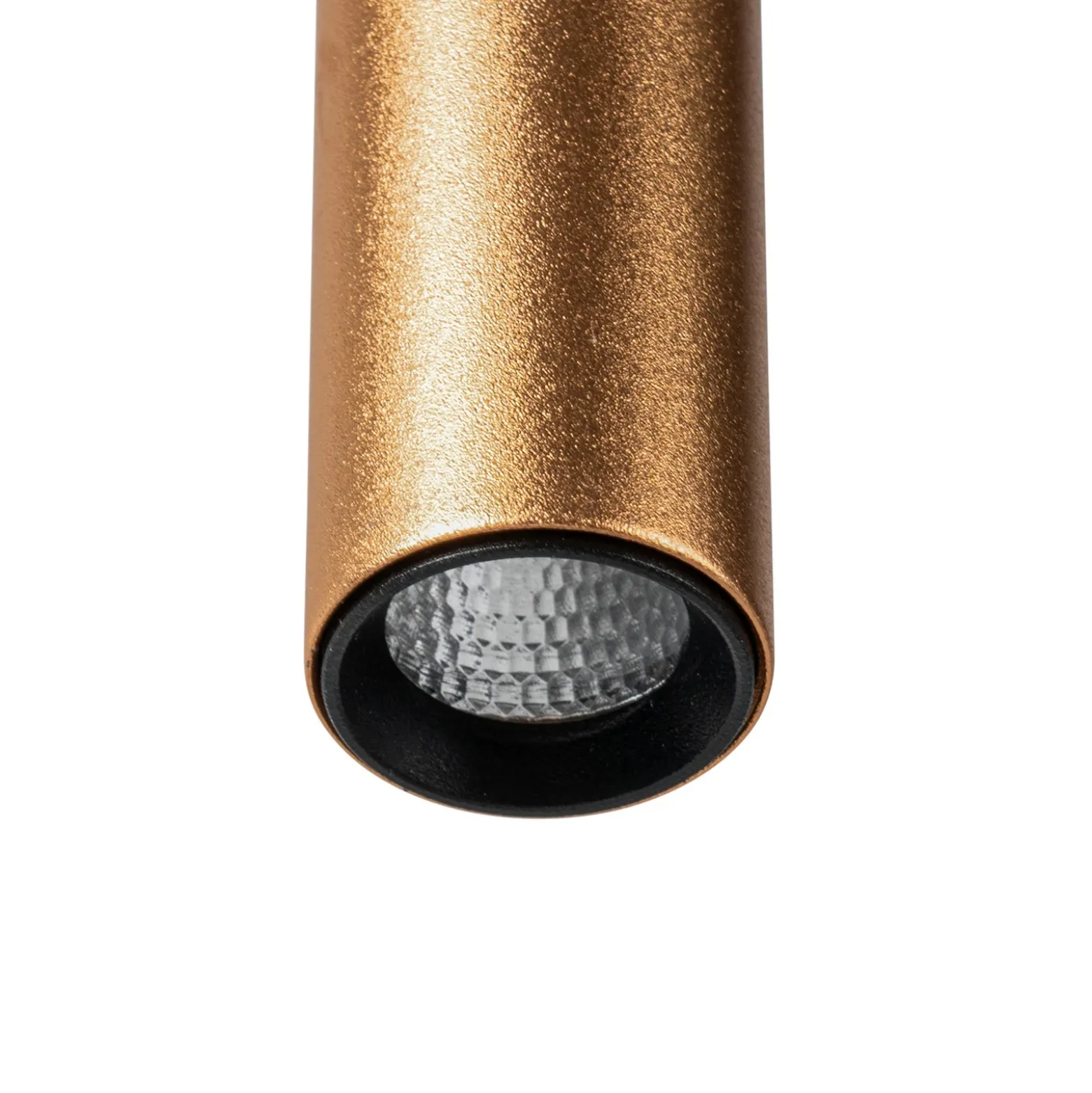 Lámpara colgante LED Lumaro de Lindby, dorada, Ø 3 cm, aluminio, 48 V, atenuable