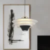 Lámpara colgante LED Manley, negro/blanco, Ø 22 cm, metal