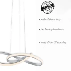 Lámpara colgante LED Maria, atenuable 3 veces, aluminio