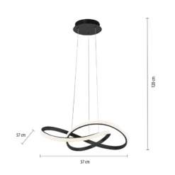 Lámpara colgante LED Maria, atenuable 3 veces, negra
