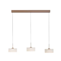 Lámpara colgante LED MARIKA, beige/blanco, 105 cm, 3 luces, cristal, atenuable