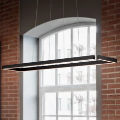 Lámpara colgante LED Marisa-100, negro mate, 100 x20cm